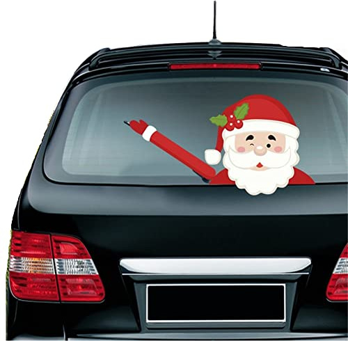 Weihnachts-Heckwischer-Aufkleber, 3D-Weihnachtsmann-Vinyl-Winken-Wischer-Aufkleber, wasserdichter Wipertags-Autoaufkleber für Automobil-Dekor