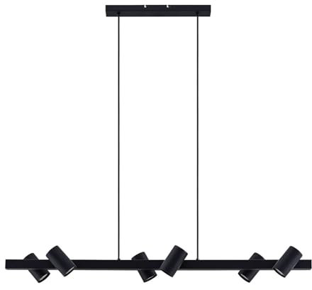 Lindby Pendelleuchte Savoli (Modern) in Schwarz aus Metall (6 flammig, GU10) - Deckenlampe Esstischlampe Hängelampe Hängeleuchte Wohnzimmerleuchte