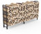 onlyfire Portalegna da Esterno in Metallo, Magazzini per Tronchi Pesanti da Esterno/Interno, Portaceppi per La Conservazione Della Legna del Caminetto,243.8×34.3×122.4 cm