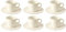 Villeroy & Boch Manufacture Rock Blanc Kaffeetassen mit Untertassen, 6er Set, 150 ml, Hochwertiges Geschirr in Schiefer-Optik, Premium Porzellan, Spülmaschinen- / Mikrowellengeeignet, Weiß