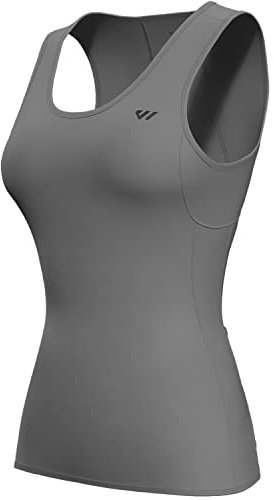 Lo.gas Fahrradtrikot Damen äRmellos,Radtrikot Atmungsaktiv Rennrad Trikot Fahrradshirt Mountainbike Frauen Sport Shirts FüR Damen Tank Top 4 Taschen Grau L