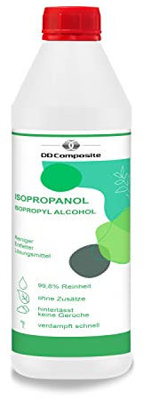 DD Composite - ISOPROPANOL 99,8% Reinigungsmittel Lösemittel Entfetter Fleckenentferner Reiniger 3D-Druck Kleberestentferner Reinigungsalkohol, Menge:0.5 Liter