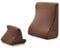 COSTWAY Lesekissen mit Tablet-Kissenständer, Keilkissen für Bett und Sofa, ergonomisches Rückenkissen mit Seitentaschen und waschbarem Bezug, Stützkissen für Nacken, Rücken, Beine (Braun)