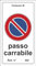 M-ITALY CARTELLO SEGNALETICO - PASSO CARRABILE Cartello divieto di sosta - Adesivo Extra Resistente, Pannello in Forex, Pannello In Alluminio (20x31 cm, Alluminio)