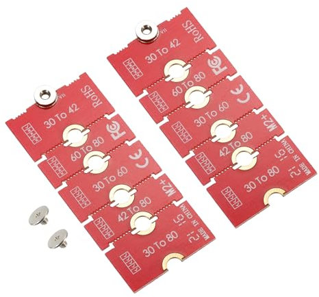 sourcing map 2Pcs M2+ M.2 NGFF/NVME Length Extend Adapter 2230, 2242, 2260, 2280 Multipurpose SSD Extension Bracket Card Plate PCB Board for PC Computer Case