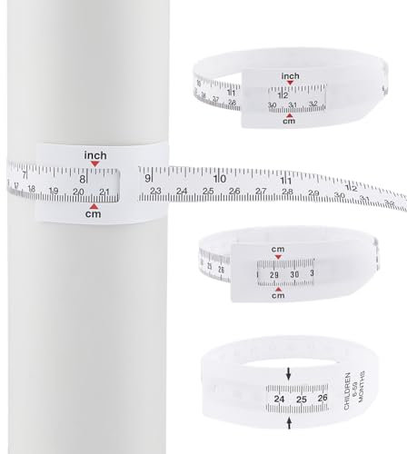 SUPERFINDINGS 4 Stück 4 Stile PP Kunststoff Kopfumfang Maßband Körper Körperliche Gesundheit Größenmessgerät Sublimationsrohlinge Tumbler Breitenmesser