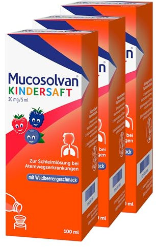 Mucosolvan® Hustensaft |Dreifach-Pack 3x100 ml | Hustenlöser bei Husten und festsitzendem Schleim | Mit Ambroxol für schnelle Hustenlinderung | Für die ganze Familie | Bei Erkältung oder Bronchitis
