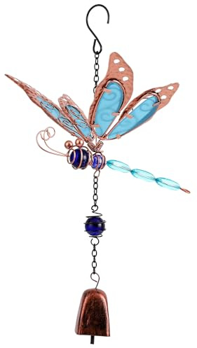 Libellenglocke, leuchtendes Windspiel, Garten-Windspiel für Zuhause, Party, Festival-Dekoration, Gartendekoration für drinnen und draußen, lebensechte Libelle, tiefer Ton-Stil, Geschenke für Mutter