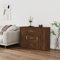 Homvdxl Sideboard – Wood Effect Storage Cabinet - Elegant Style 2 Door Storage Unit - Modern Living Room Cabinet with 3 Drawers - for Lounge & Hallway - Brown Oak