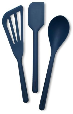 GreenPan Platinum Silikon Kochutensilien-Set, 3-teilig, Marineblau