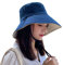 Sonnenhut Cabrio Damen-Sonnenhut, Gesichts-Sonnenschutz, Schattierungshut, Sommer, große Krempe Sonnenhut Süß (Blue, One Size)