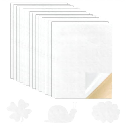 MOSTFUN 15 Stück Selbstklebende Velvet Filzstoff Samt Selbstklebend Stoff Rückseite Kleber Filz für Schmuckkästchen Schubladeneinlagen Heimdekoration Kunsthandwerk 210 x 300mm (Weiß)