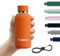 Exllena Gourde Isotherme 350ml - Bouteille Isotherme 350ml en 304 Acier Inoxydable sans BPA - 100% Étanche Idéal pour le Sport, Gym, Voyage - Orange