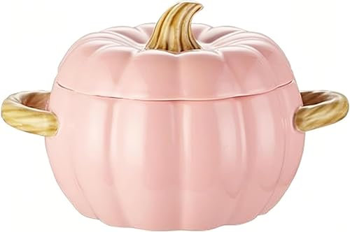 Mini cocotte avec couvercle, 17 cm - 1,5 l - En céramique - Avec cuillère - Pour four, lave-vaisselle, micro-ondes - Jolie sauteuse (rose)