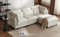 KAZZIO Modernes Design, Polstermöbel, Sofa, Dreisitzer-Sofa, Wohnzimmersofa, Ecksofa mit Fußhocker, L-förmiges Ecksofa (beige)