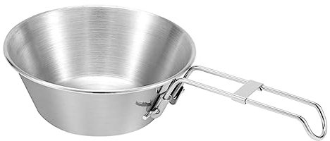 Parliky Edelstahltasse Für Camping Praktische Wasserbecher Outdoor Teetasse Reis Schüssel Obstschale Leicht Und Tragbar Langlebig Und Sicher