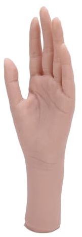 Yechiry Manichino Femminile in Silicone Pieghevole, Modello Realistico per Nail Art e Anelli in Mostra, 10,2 X 3,1 Pollici (Mano sinistra)