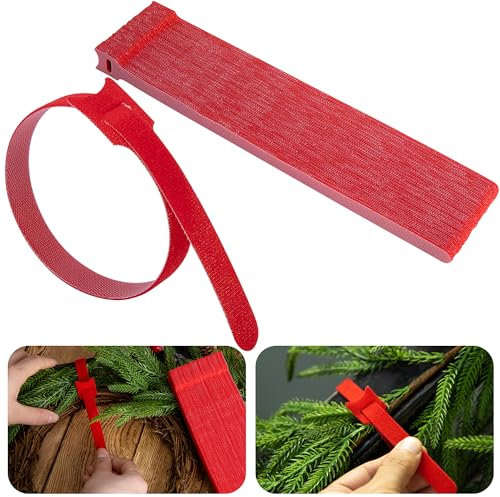 RYMAUP 30 unidades de guirnaldas de Navidad ajustables, cintas de nailon reutilizables para plantas de jardín para coronas de árbol de Navidad, barandillas de escaleras, decoración