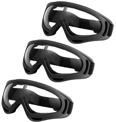 Ksvaye 3 Pcs Kids Safety Glasses, Goggles Safety Glasses UV400 Eye Protection Goggles for Nerf N-Strike Elite Gun Game,Outdoor Sports Game, Eye Protection & Laboratory Work Safety Glasses