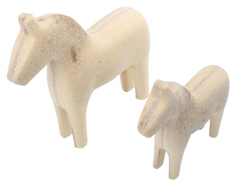 JOINPAYA 2stücke Diy Blank Holz Pferd Modell Holz Pferd Form Modelle Für Malerei Und Basteln Kreative Handgemalte Kunstwerke Lernspielzeug Für Junge Mädchen