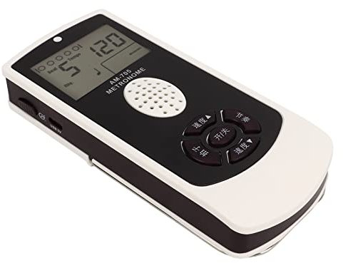 Weißes Elektronisches Metronom mit LCD -Display für Gitarre, Klavier, Saxophon & More - 1800mah Universal Device