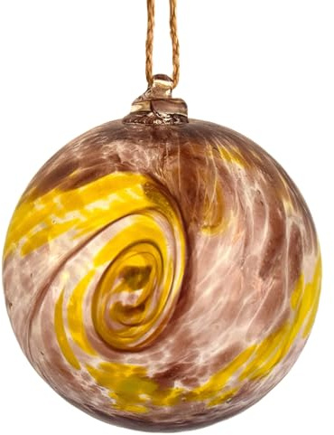 Yeskyltd 15cm handgeblasen Glas Hexenkugel, Glaskugel, Ornament, hängende Garten für drinnen und draußen, Heimdekoration (Lila)