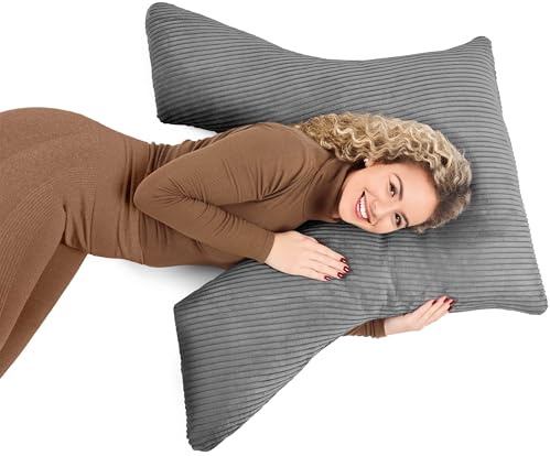 Amilian Multifunktionskissen XXL - weiches Komfortkissen; Lagerungskissen für Sofa, Bett und Seitenschläfer - großes Schlafkissen; Kuschelkissen mit abnehmbarem Bezug, pflegeleicht und bequem