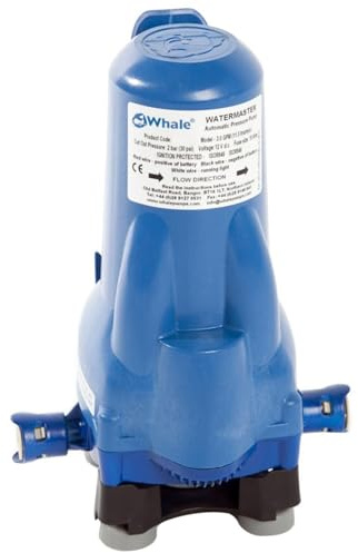 WhaleWater Master 12V Fresh Water Pump – High Flow Submersible Pump, Blue – Ideal for Caravans, RVs, Boats, and Motorhomes