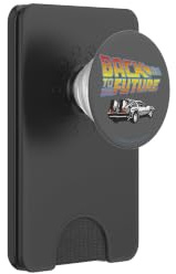 Back to The Future 8-Bit Delorean Logo PopSockets PopWallet für MagSafe