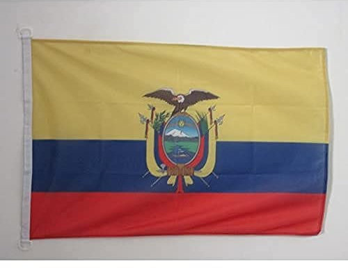 AZ FLAG Bootflagge Ecuador - 45x30 cm - Ekuadorianische Bootsfahne 30 x 45 cm Marine Flaggen - Flaggen