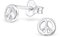 Laimons Damen-Ohrstecker Peace glanz klein Sterling Silber 925