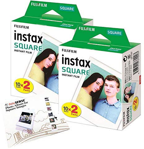 Fujifilm Instax SQUARE Film Bundle Pack (40 Shots) + FREE Wall Album