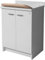 Montegrappa Mobile Lavatoio 60x50x85cm 2 Ante ASSE in Legno Marella Bianco