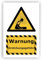 Kombi-Warnschild Kennzeichnung Warnung Erstickungsgefahr Kunststoffplatte mit Klebepads Europäische Norm (130 x 200 mm)