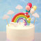VEYLIN 12 Pieces Cake Topper Kit Rainbow Cloud Cake Topper Kids Cake Decoration for Birthday Baby Showr Party