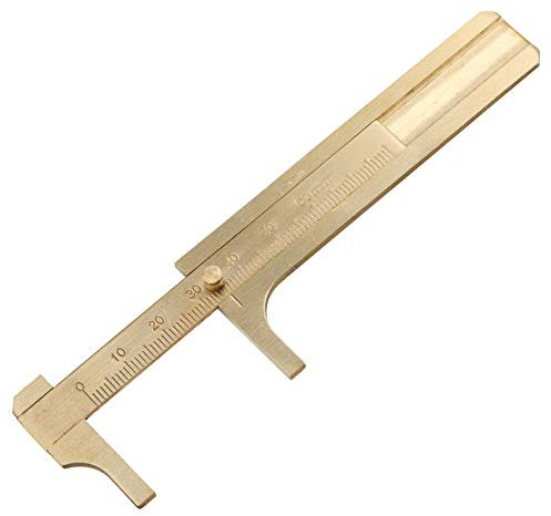 Messing Messschieber Messschieber Edelstahl Schieblehre Messschieber Lineal Messwerkzeug Mini Messing Taschenlineal(80mm Length)