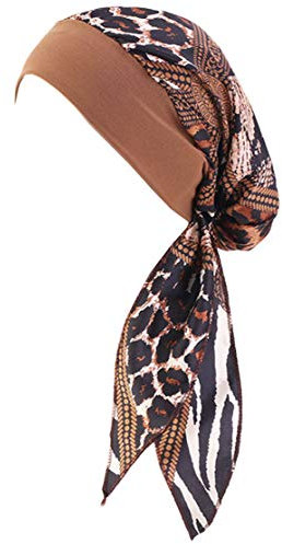 Vobozeany Kopftuch Turban Damen Elegante Elastic Headwrap Bandana kopfbedeckung Slouch Mütze Für Chemo Haarausfall