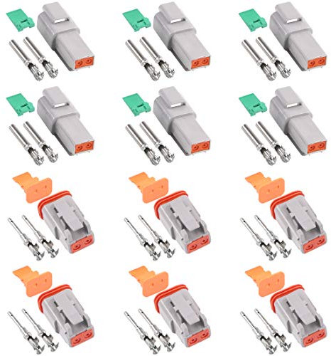 Glarks Lot de 30 connecteurs électriques étanches à 2 broches mâles et femelles pour moto, scooter, voiture, camion, bateau - 22-16 AWG