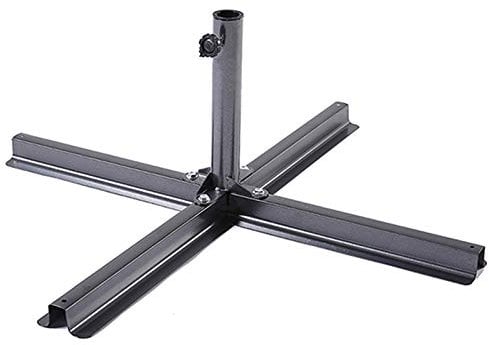 HLMBQ 90cm/3ft Metal Stand Patio Umbrella Base,Cross Base,Garden Parasol Base
