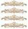 Zasiene Holzornamente 4 Stücke Holzornamente für Möbel Holzschnitzerei Applique Ornament Holz Möbel Wanddeko Holz,30 * 7cm