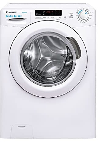 Candy Smart CS 14102DE/1-S, Lavadora 10 KG, 1400 RPM, Pantalla Digital y Mando, Tecnología NFC, Asistente de Voz, 15 Ciclos, 5 Rápidos, Planchado Fácil, Inicio Diferido 24H, Detector KG, 81 DB, Blanco