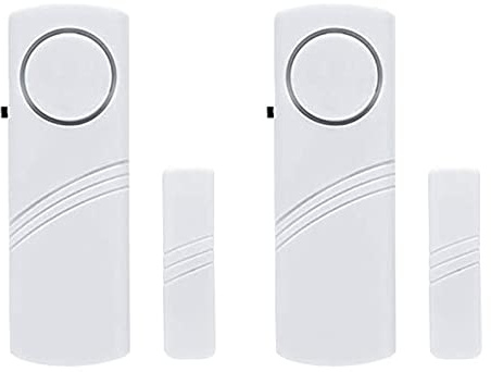 2 Pack Door & Window Alarm Sensors for Home & Office Security, Kids Safety - DIY Protection Burglar Bell Alarm