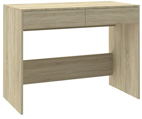 vidaXL Bureau, Table d'Écriture, Bureau d'Ordinateur, Bureau d'Écriture, Meuble de Salon Salle de Séjour Intérieur, Chêne Sonoma Bois d'Ingénierie