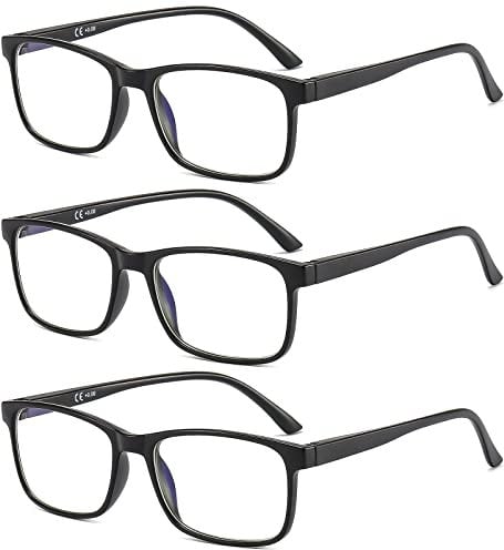 Suertree 3 Pack Lesebrille Blaulichtfilter Brille Damen Herren Lesehilfe Computerbrille UV Blockiert Mode Leser 2,0X 642