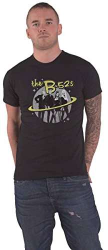 B52's T Shirt Saturn Photo Band Logo Official Mens Black XXL