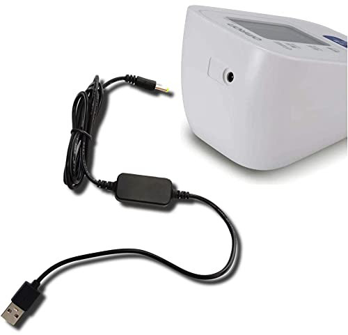 USB 5 V auf DC 6 V, 4 mm x 1,7 mm, Stromkabel, kompatibel mit Omron Blutdruckmonitor, USB-Spannungskonverter, Netzadapter, 4 Füße