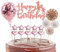 Tortendeko 1 Geburtstag Baby Mädchen Frau,16 Stück Glitzer 1. Geburtstagstorte Topper,Roségold Cake Topper Deko 1 Geburtstag,Happy 1st Birthday Kuchendeko Luftballons für 1. Geburtstag Party Kuchen