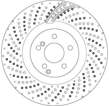 TRW 2x Bremsscheibe Vorne Ø360mm Höhe: 64,5mm Dicke: 36mm Lochkreis-Ø: 112mm gelocht/innenbel. DF6873S