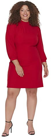 Trendyol Damen Tbbaw23ah00041/Siyah Kleid, Rot, 42