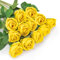 OWLKELA 12 Stück Rosen, Flanellblumen, einzelner langer Stiel blüht mit Rosenknospen, realistische dekorative Blumen für Hochzeit, Garten, Geburtstagsparty-Dekoration (gelb), Einheitsgröße